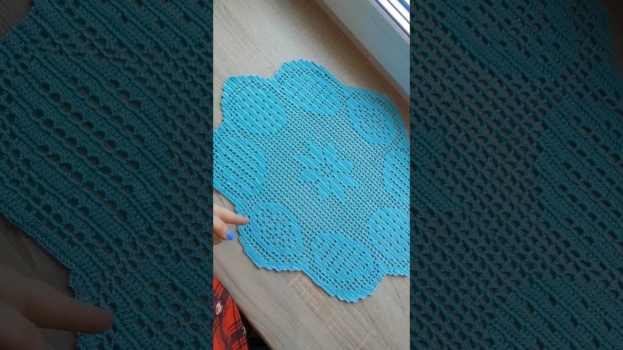 #shorts Пасхальная салфетка крючком готова. смотреть онлайн