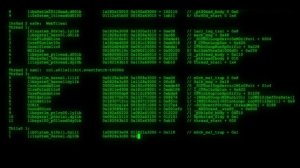 4к Screensaver of Computer programming code green text Background Video VJ Loop Animation