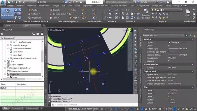 13 - Les bases de AutoCad Civil 3D 2018 - Projet 3D Partie 3 смотреть онлайн
