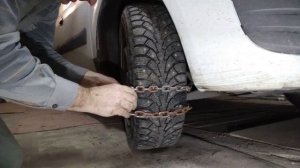 Дешевые противобуксовочные цепи. Без сварки и тряпочных лент. За час. Цепи противоскольжения.