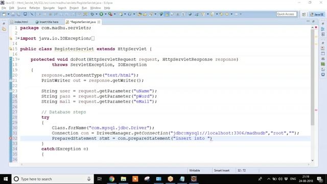 Web Application using Servlet with MySQL By Madhu Vundavalli смотреть онлайн