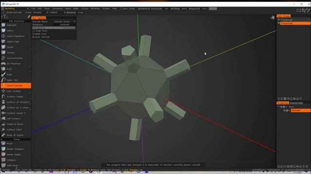 Smart Extrude  In 3DCoat  Part2