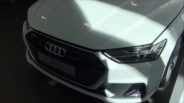 NEW AUDI A7 50 TDI 2018 in Mythosschwarz & Gletscherweiß Walkaround смотреть онлайн