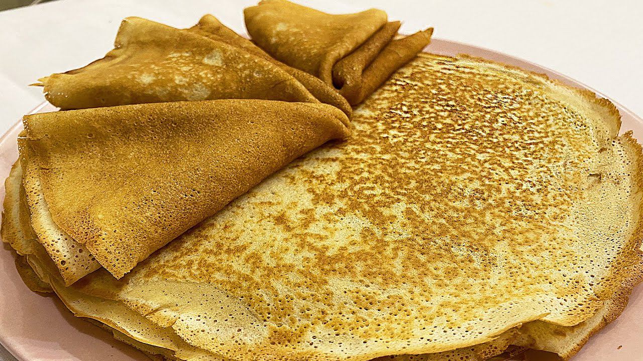 Блины на минералке, тонкие , пористые! смотреть онлайн