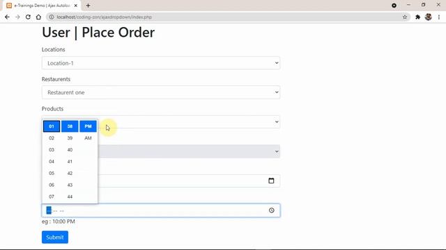 Ajax Autoload Dropdown using JQuery and PHP смотреть онлайн