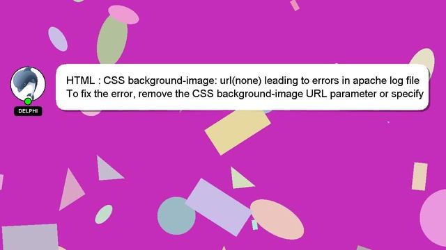 HTML : CSS background-image: url(none) leading to errors in apache log file смотреть онлайн