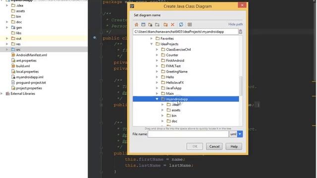 Create UMLDiagram With SimpleUML IntelliJIDEA