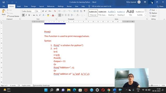 print() function (python tutorials) in Hindi смотреть онлайн