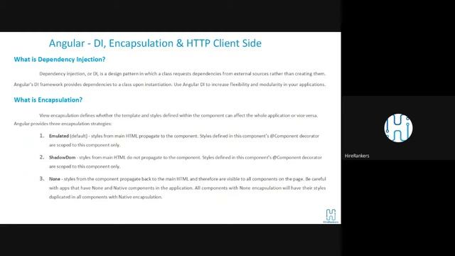 Angular Tutorial - 42 | TypeScript Dependency Injection & Encapsulation | HireRankers смотреть онлайн