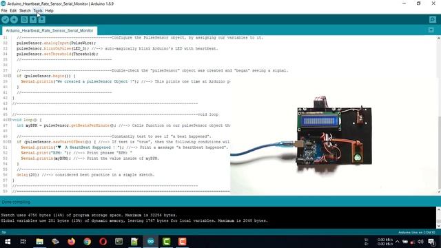 Arduino + Pulse Heart Rate (HeartBeat) Sensor | Arduino UNO with Pulse Heart Rate (HeartBeat) Senso смотреть онлайн