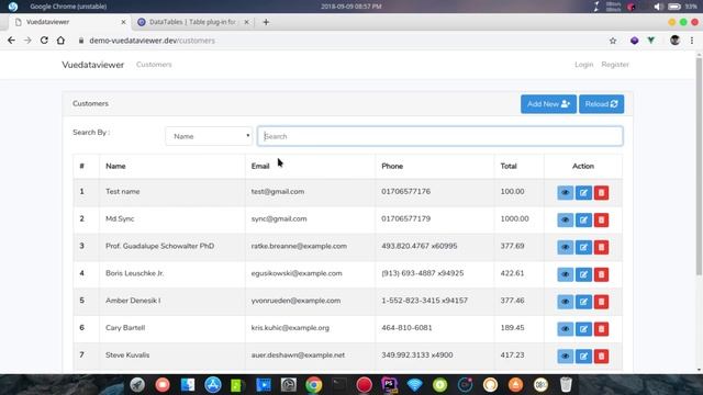 Data Viewer in Laravel and Vuejs with CRUD Search and Pagination Demo смотреть онлайн