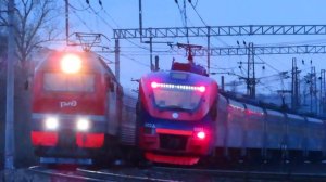 ЭП2Д-0082 ЦППК Рэкс, электровоз ЭП2К-226 с поездом№140М Брянск-Санкт Петербург станция Нара3.05.202