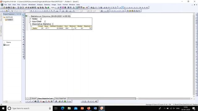 How to find standard deviation,Mean Median, Sum | Origin 9 - Tutorial | Basics - 13| смотреть онлайн