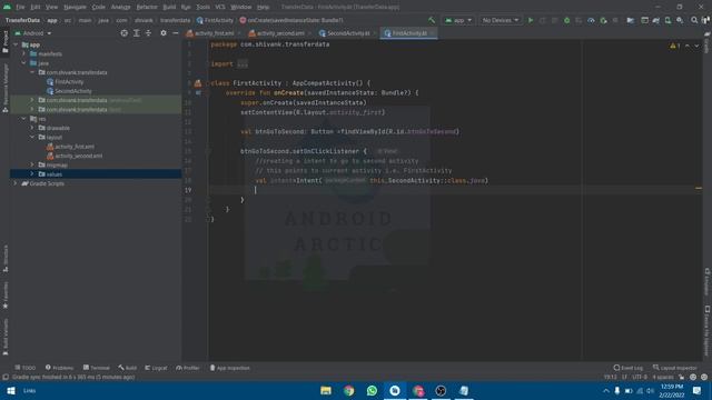 How to transfer data between two activities with intent in Android Studio and Koltin for beginners смотреть онлайн
