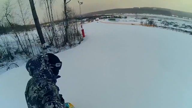 SnowBoard. Горнолыжный курорт Снежный. #сноуборд #snowboard  By Alexandr Kulakov