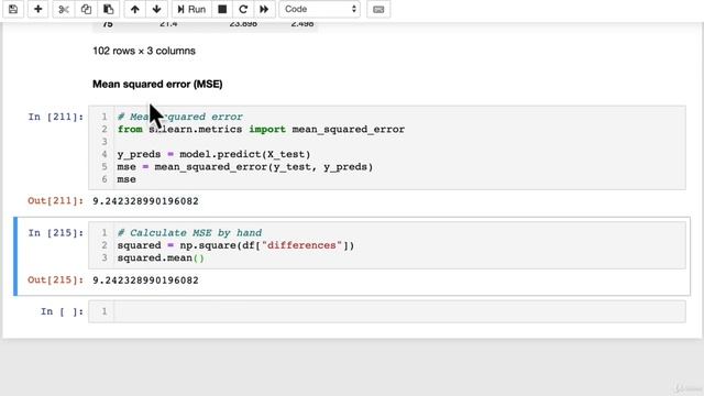 9.30 Evaluating A Regression Model 3 MSE (Mean Squared Error) смотреть онлайн