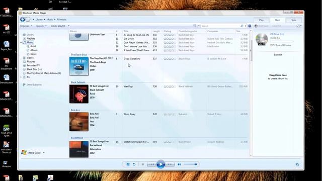 How to burn audio cd using MS Media Player смотреть онлайн
