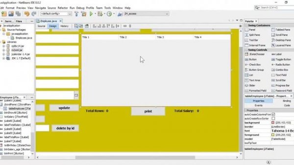 #17  Java + Oracle ::: Print JTable Values using Printer in Java oracle