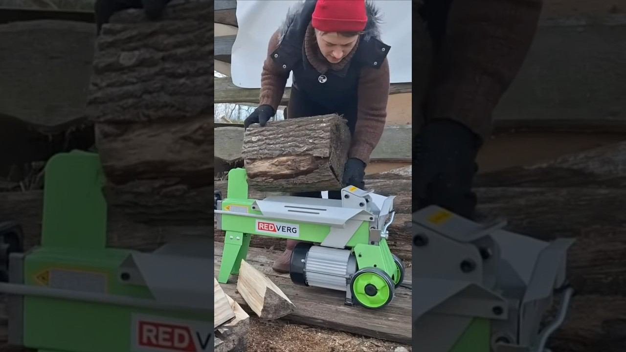Легкая и простая заготовка дров. Гидравлический дровокол REDVERG RD-LS25-37E смотреть онлайн
