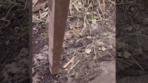 Простой способ установки забора.