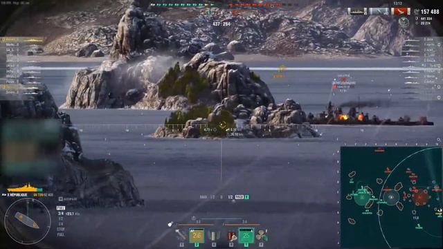 World of Warships - Le angri frenchman farms achievements in blowout game (Republique 286k) смотреть онлайн