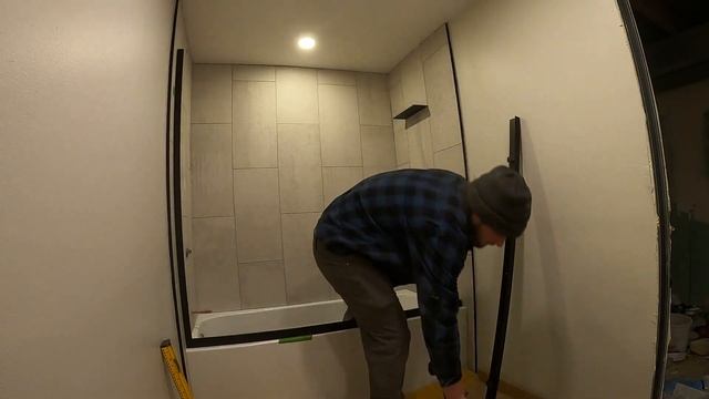 Modern Shower Door Install // Delta Semi Frameless Shower Door Install смотреть онлайн