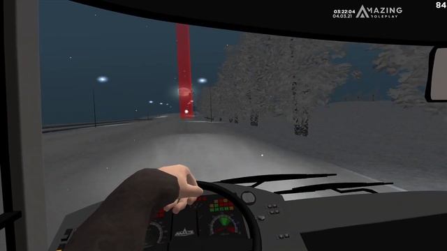 Ночная поездка на автобусе в Amazing RP смотреть онлайн
