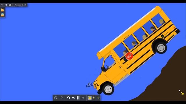 Algodoo Phun - Bus Destruction with a little water #1 смотреть онлайн