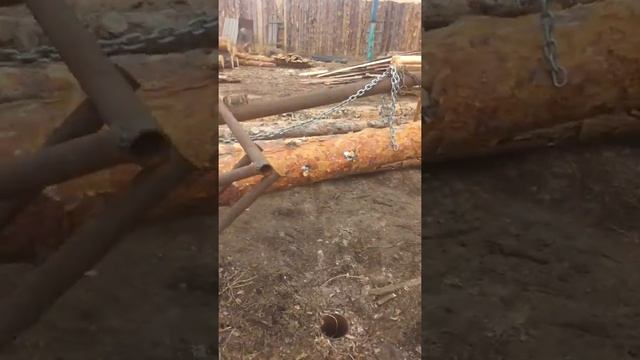 Часть вторая,самодельная телега для перевозки брёвен,оцените..... смотреть онлайн
