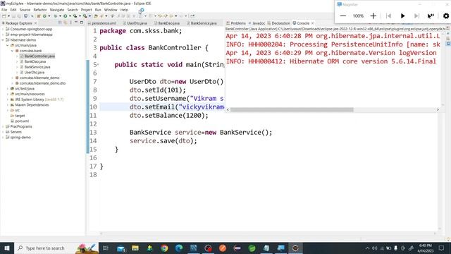 Bank Project Crud Operations with Service Layer - Using HibernateJPA смотреть онлайн