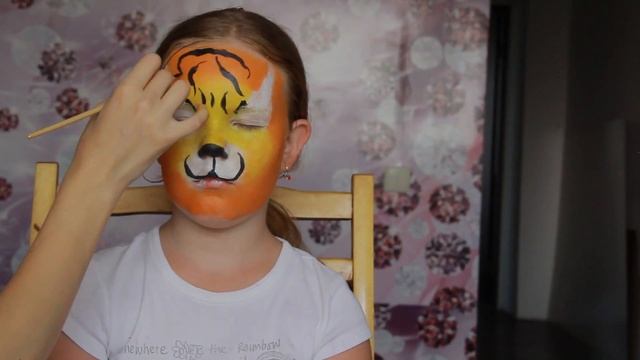 Tiger Face Painting - Fast & Easy Face Painting Tutorial смотреть онлайн