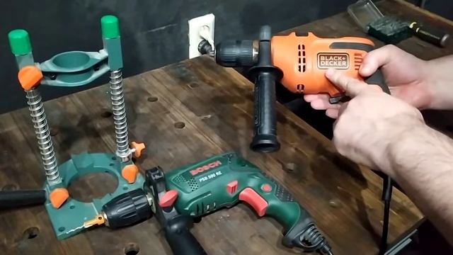 Сравнение ударных дрелей BOSCH PSB 500 RE и BLACK+DECKER BEH200-QS 500 Вт смотреть онлайн