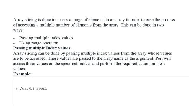 Perl | Array Slices смотреть онлайн