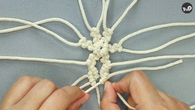 DIY Macrame Snowflake Without Ring | Macrame Ornament Tutorial смотреть онлайн