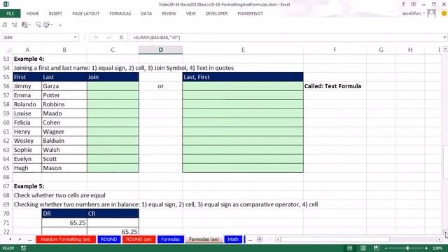 Office 2013 Class #31 Excel Basics 13 Examples of Excel Formulas & Formula Elements смотреть онлайн
