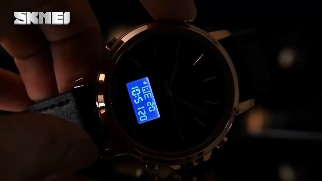 Демонстрационный ролик на часы Skmei 1652 Розовое золото с черным ремешком смотреть онлайн