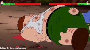 Peter Griffin vs. Homer Simpson with healthbars 2/2