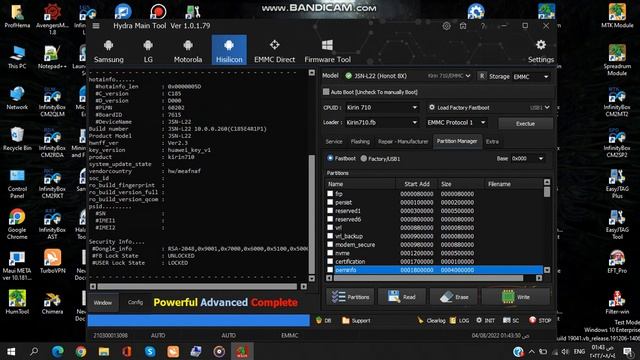 Kirin 710 Temperary Unlock Frp / Huwaui Id By Hydra Tool (Honor 8x)