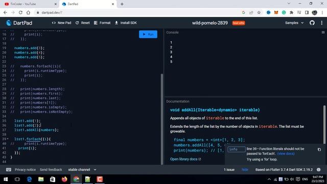 [Tự học Flutter - Bài 14] - Cấu trúc dữ liệu List trong ngôn ngữ Dart смотреть онлайн