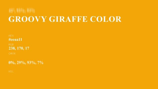 Groovy Giraffe color #eeaa11 hex color - Yellow color - Cool color eeaa11 смотреть онлайн