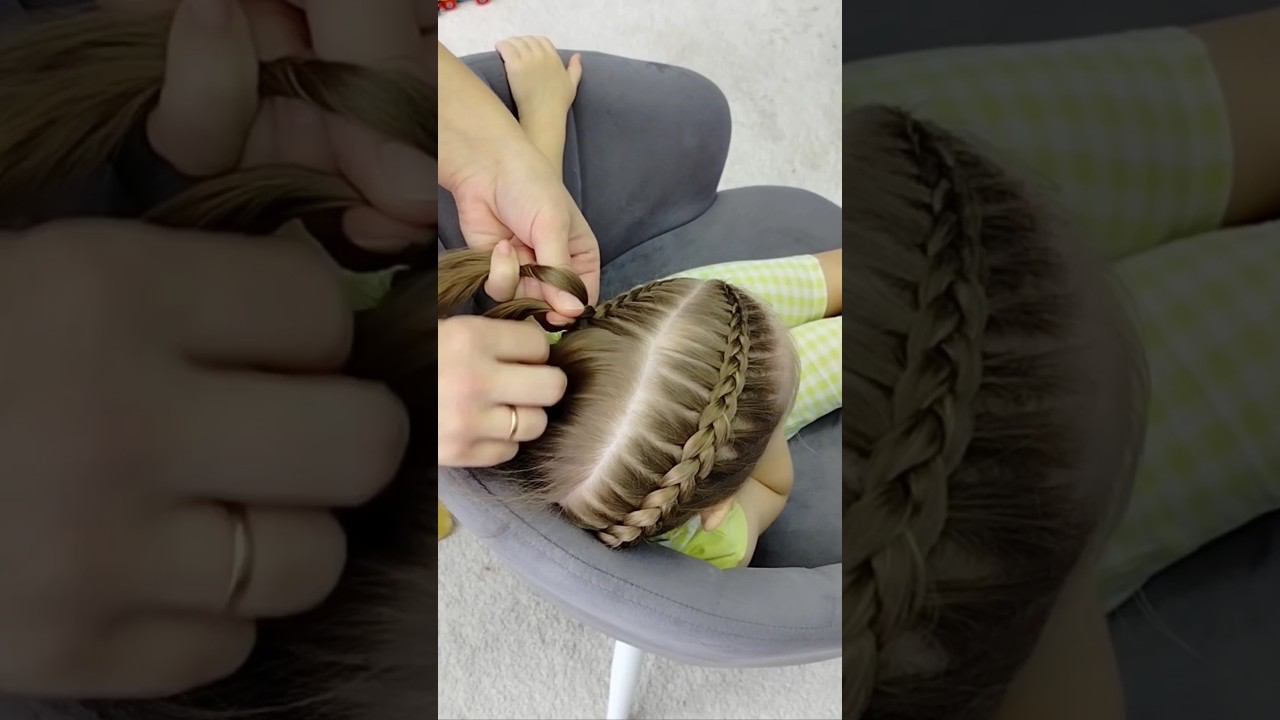 Две косички для малышки. Косы на каждый день. Малышка