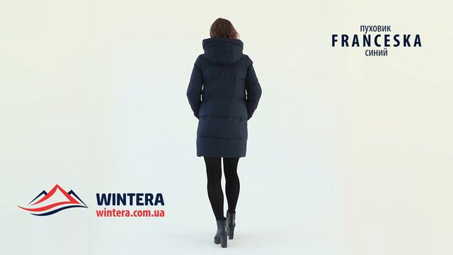 Пуховик FRANCESKA синий смотреть онлайн