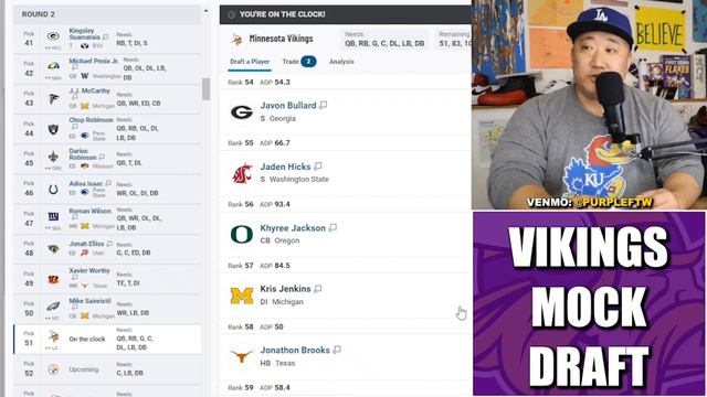 7-Round Minnesota Vikings Mock Draft: Building an FU Offensive Line Companion Piece смотреть онлайн