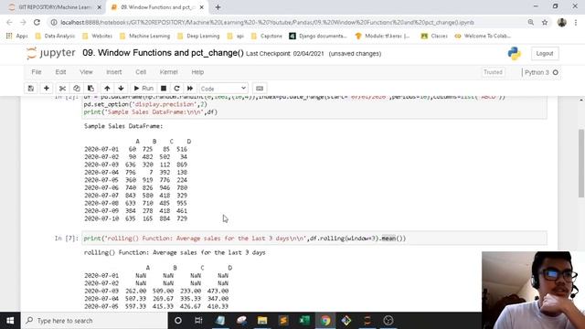 Pandas | 9. Window Functions and pct_change() смотреть онлайн