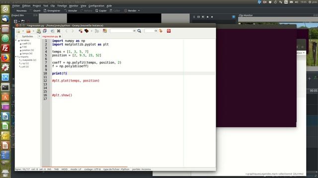 La régression avec numpy en langage Python смотреть онлайн