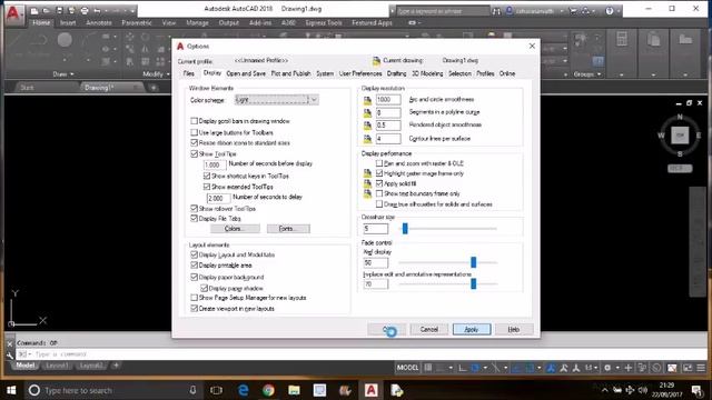 AutoCAD 2018 - 28 Change color of drawing area смотреть онлайн