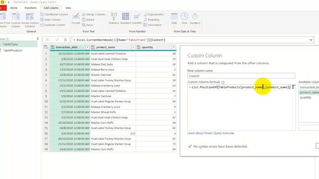 pq3 List PositionOf without using VLookup or MergeQuery смотреть онлайн