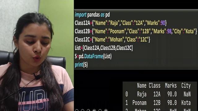 Pandas DataFrame - Creation of DataFrame from List of Dictionaries | CBSE Class 12 - IP смотреть онлайн