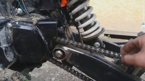 Переделаный маятник и амортизатор на питбайке