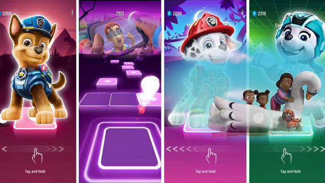 CHASE 🆚 ZUMA 🆚 MARSHALL 🆚 EVEREST   PEW PATROL   TILES HOP EDM RUSH